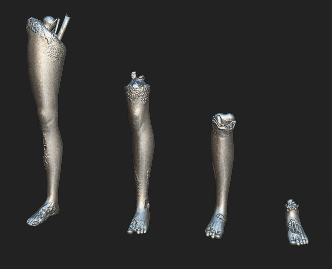 Corpse 04 Low-poly 3D model_7