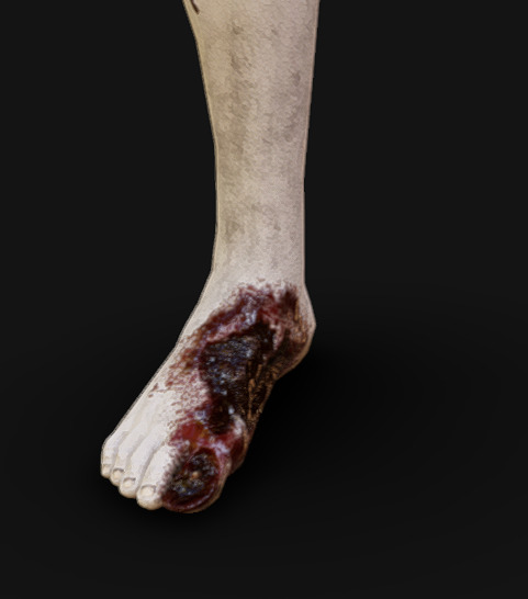 Corpse 04 Low-poly 3D model_5