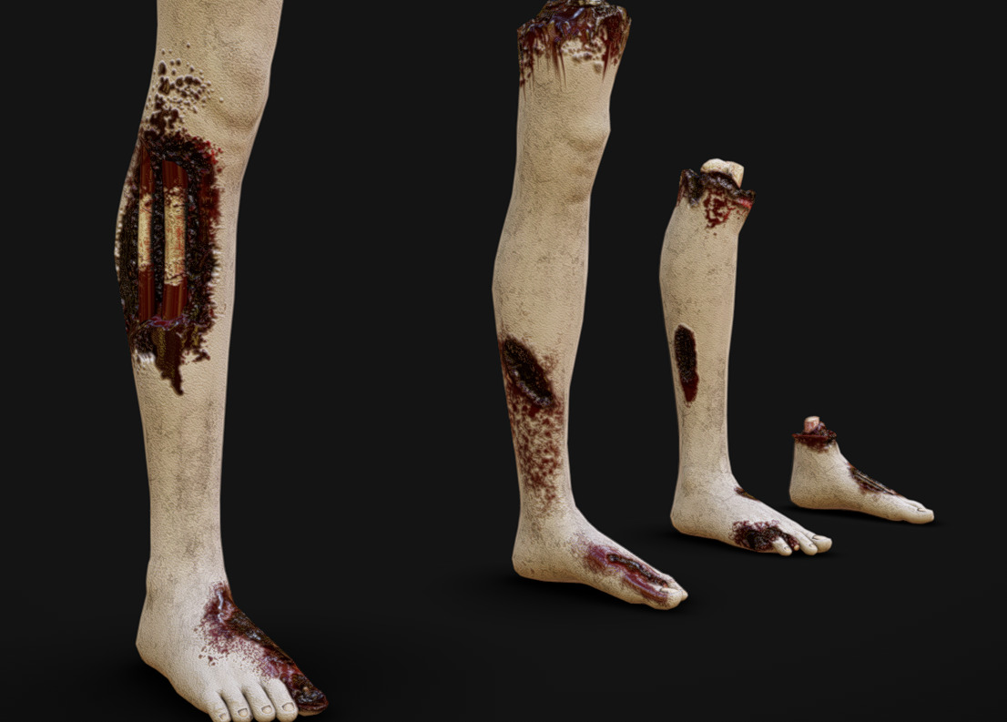 Corpse 04 Low-poly 3D model_1