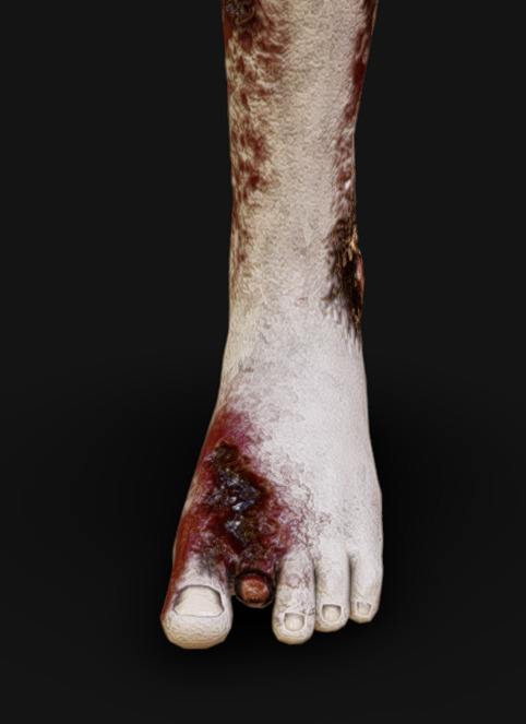 Corpse 04 Low-poly 3D model_4