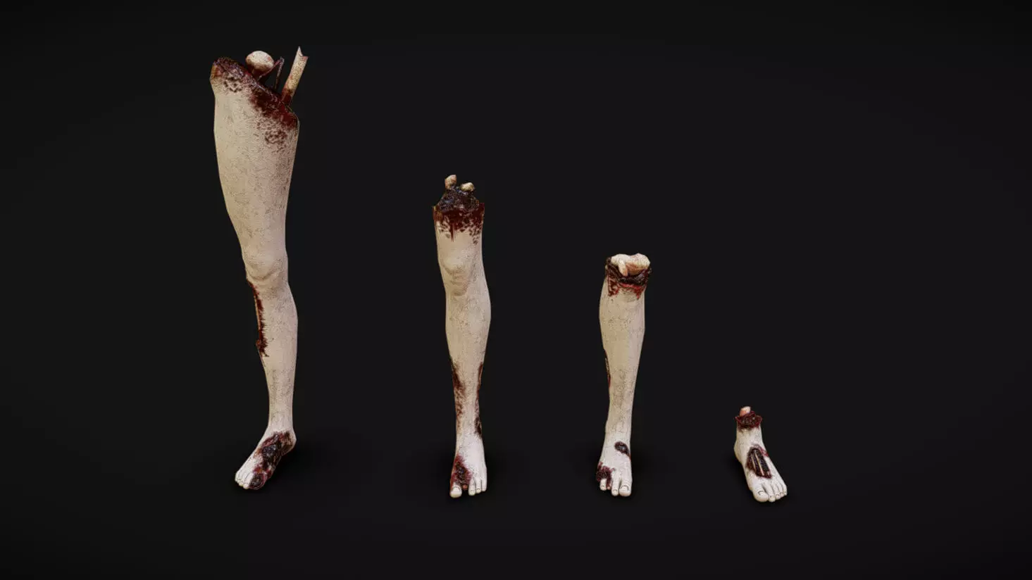 Corpse 04 Low-poly 3D model_0