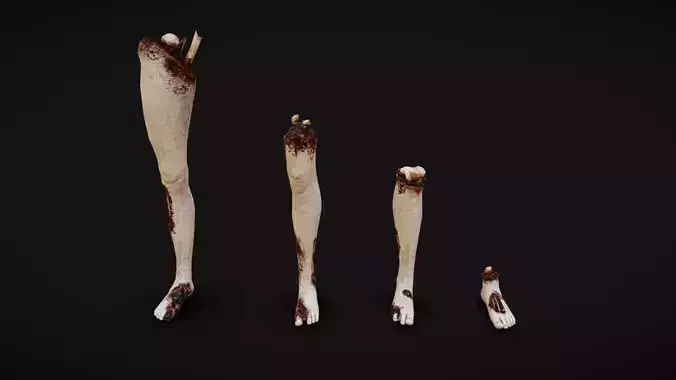 Corpse 04 Low-poly 3D model