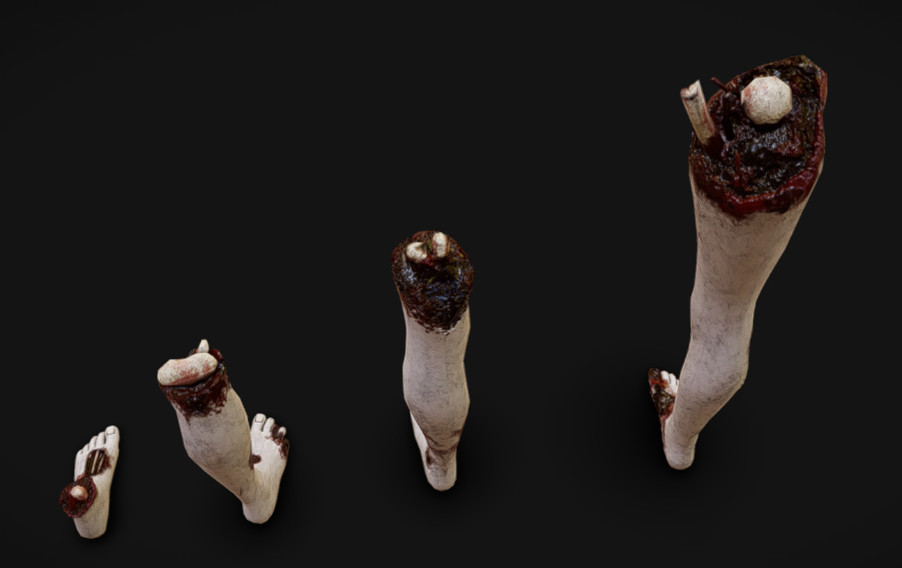 Corpse 04 Low-poly 3D model_3