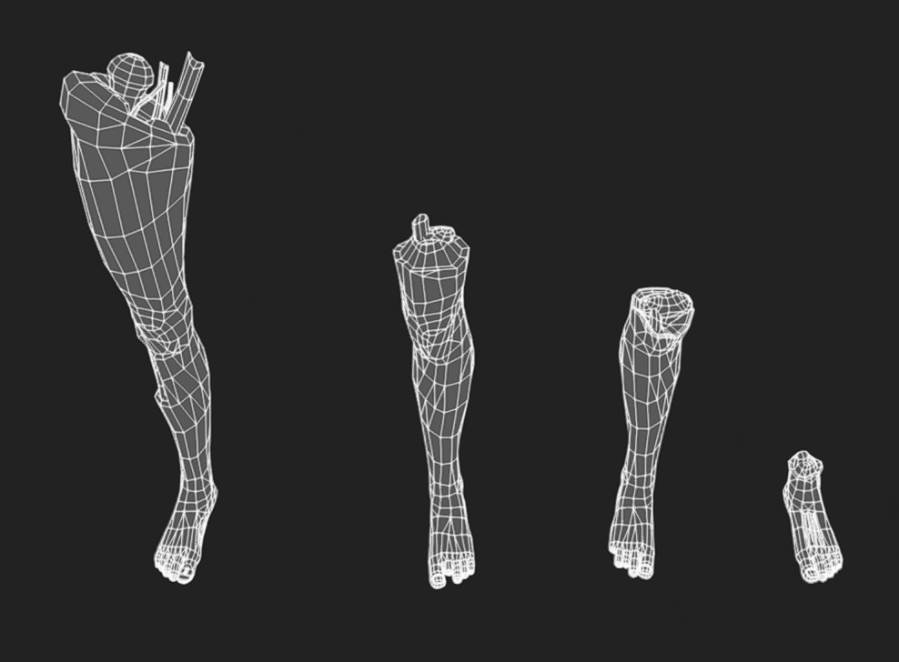 Corpse 04 Low-poly 3D model_10