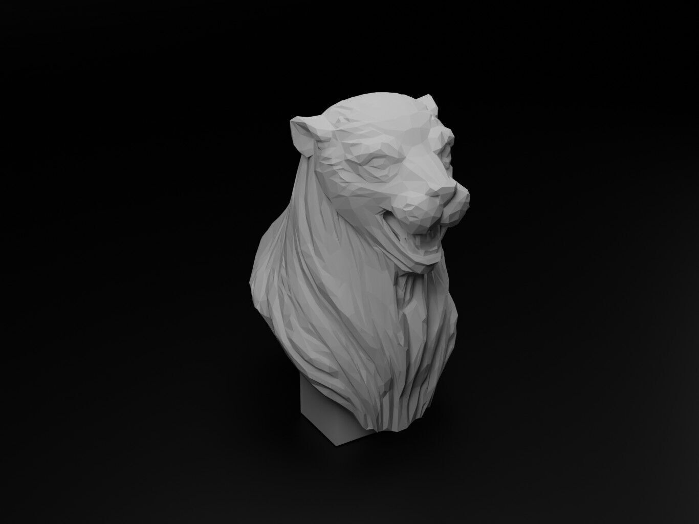 Sea Lion Animal Low Poly 3D print model_1