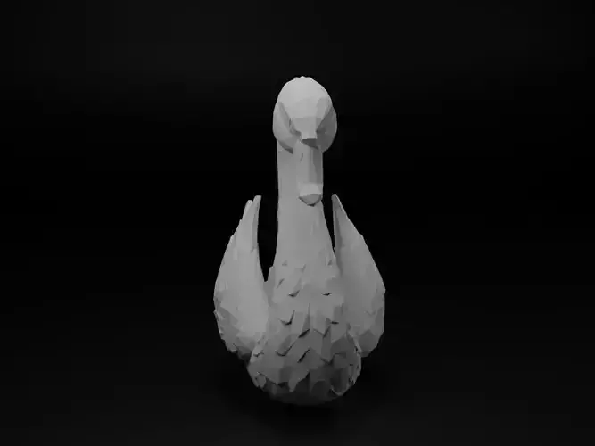 Swan Animal Low Poly