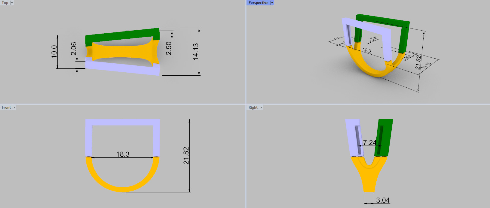 Women Ring 3D print model C 62 3D print model_30