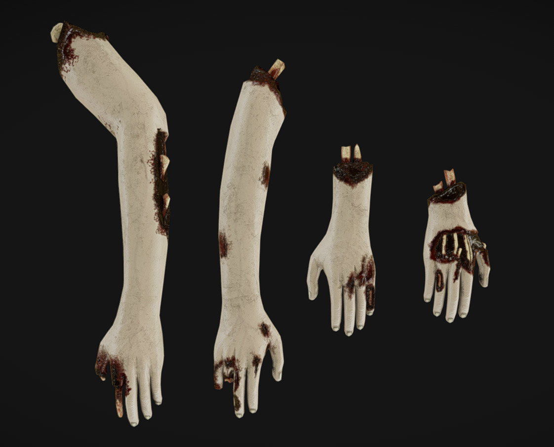 Corpse 05 Low-poly 3D model_3