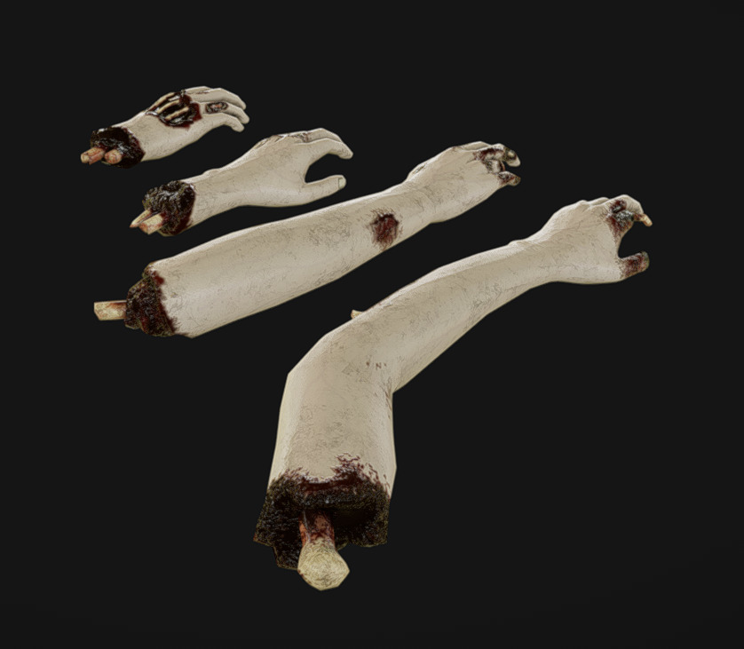 Corpse 05 Low-poly 3D model_5