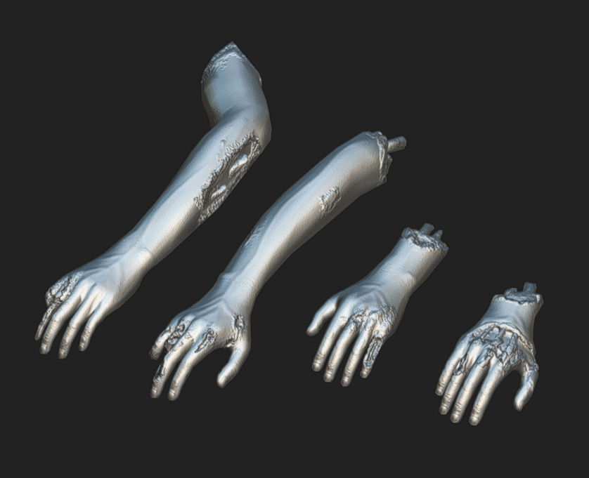 Corpse 05 Low-poly 3D model_7