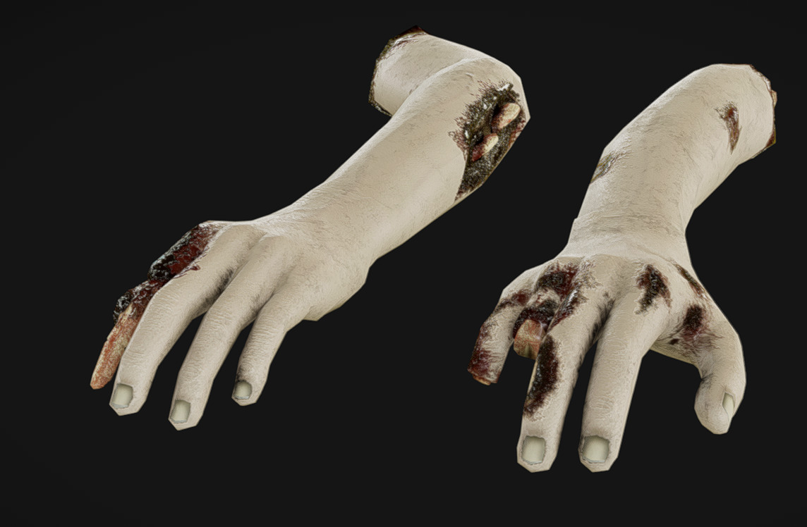 Corpse 05 Low-poly 3D model_1