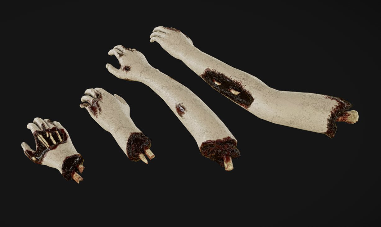 Corpse 05 Low-poly 3D model_4