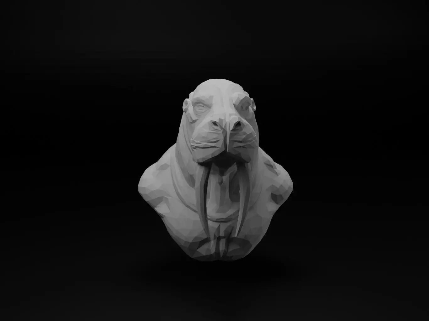 Walrus Animal Low Poly 3D print model_0