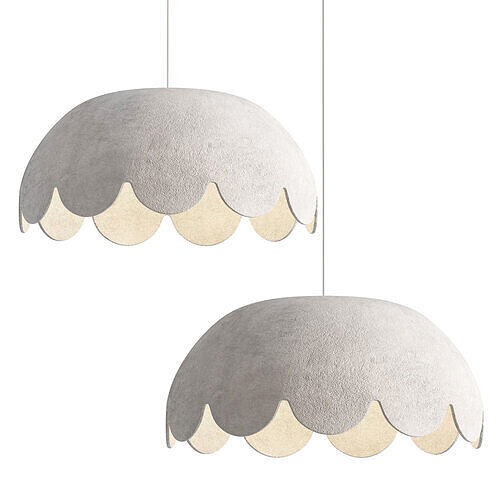 Scalloped Pendant Light 3D model