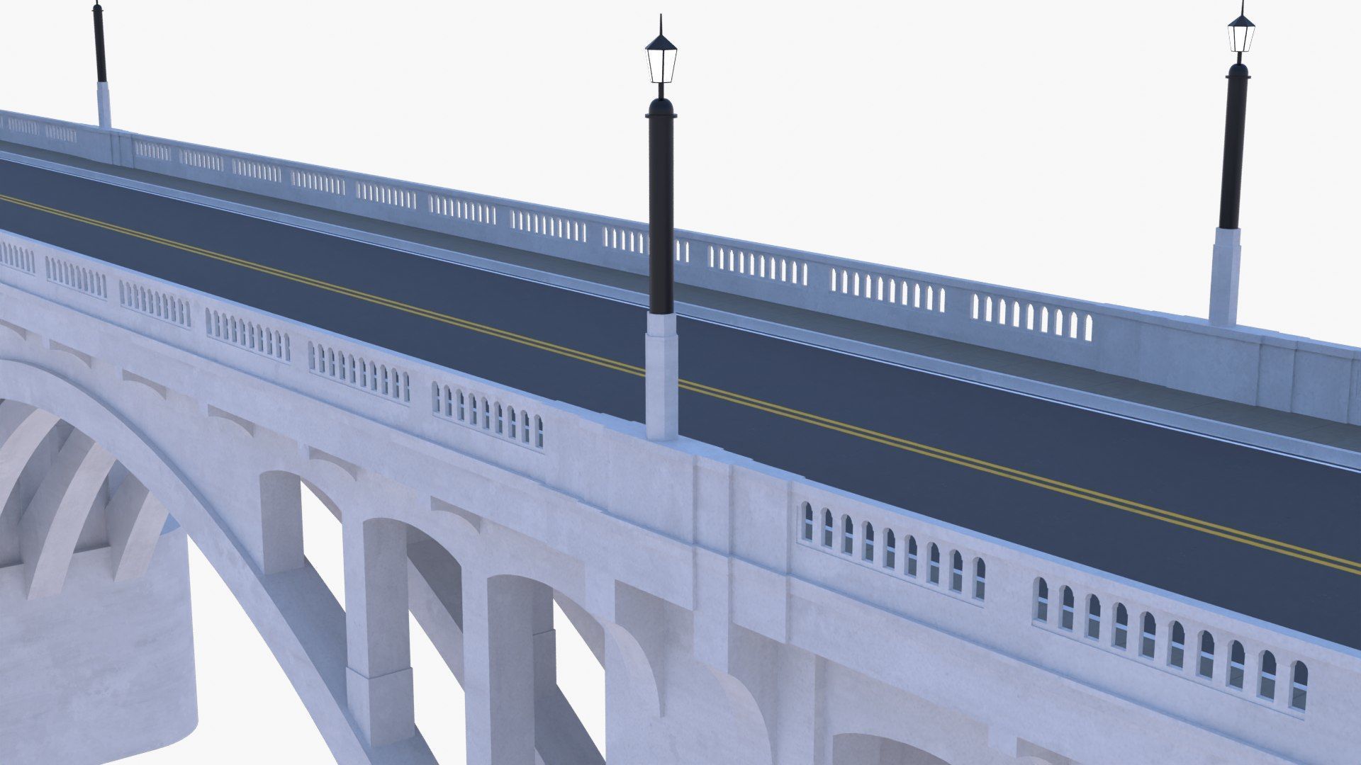 Concrete and steel bridge PBR 3D Model Collection_4
