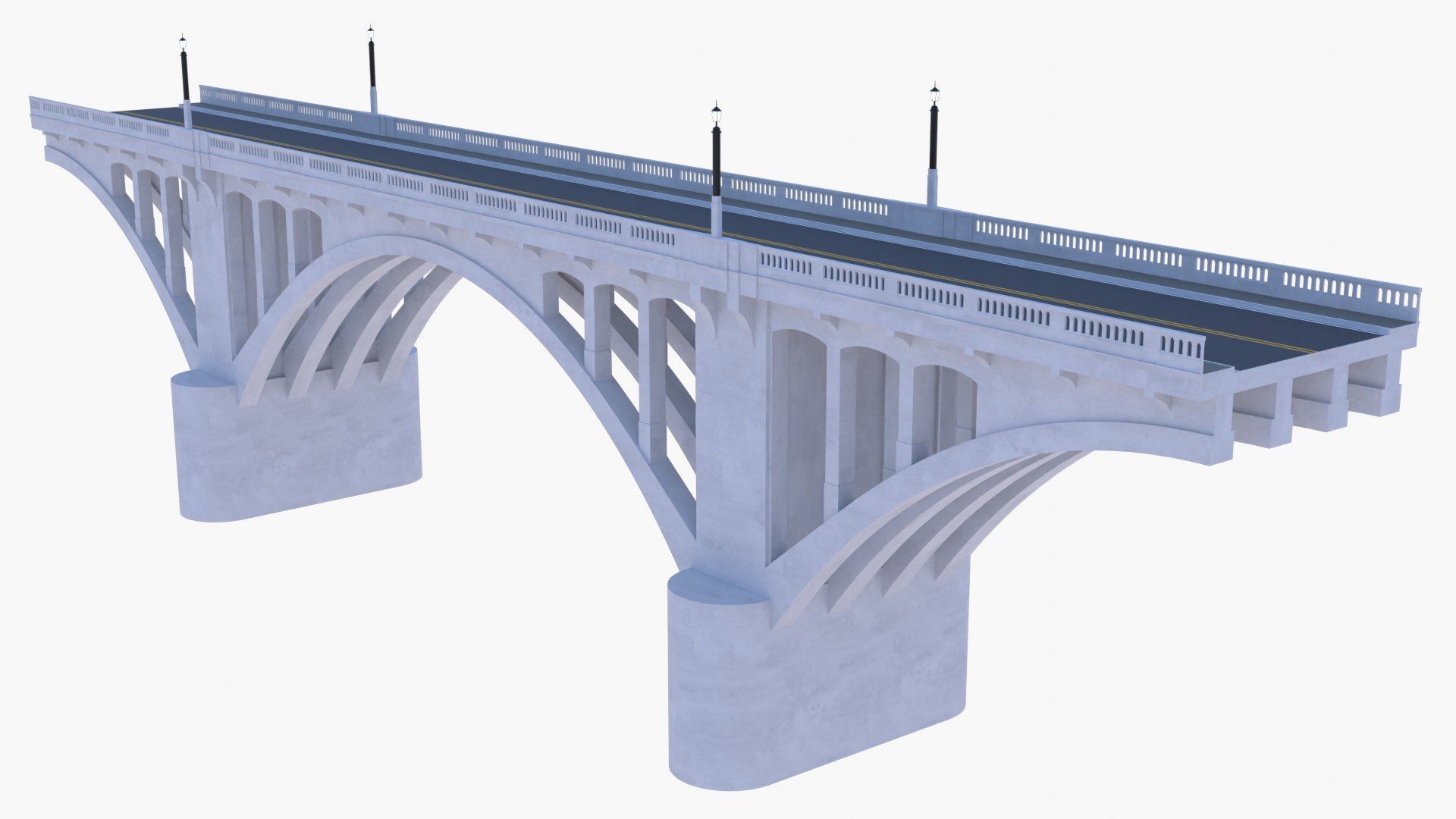 Concrete and steel bridge PBR 3D Model Collection_2