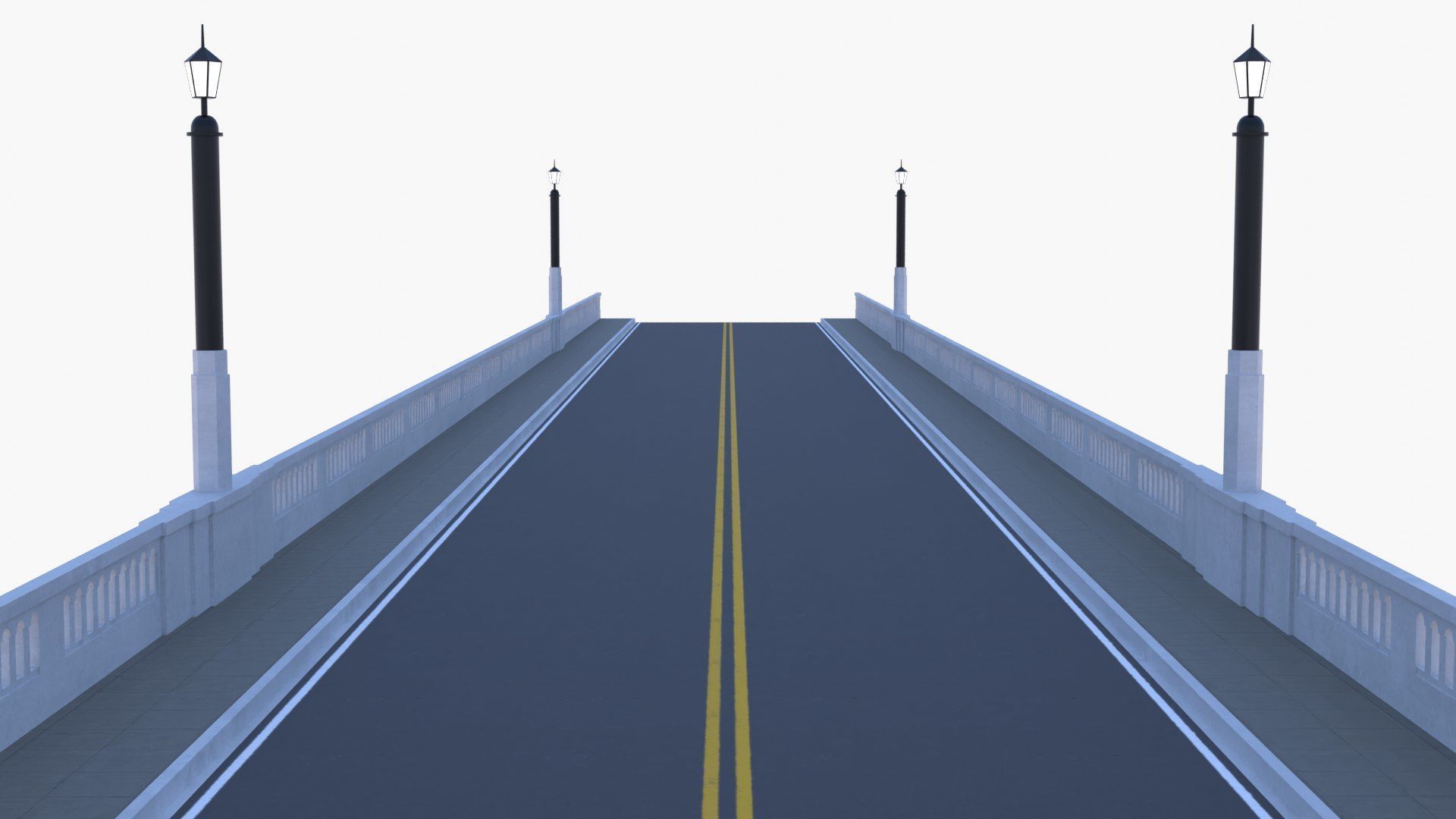 Concrete and steel bridge PBR 3D Model Collection_3