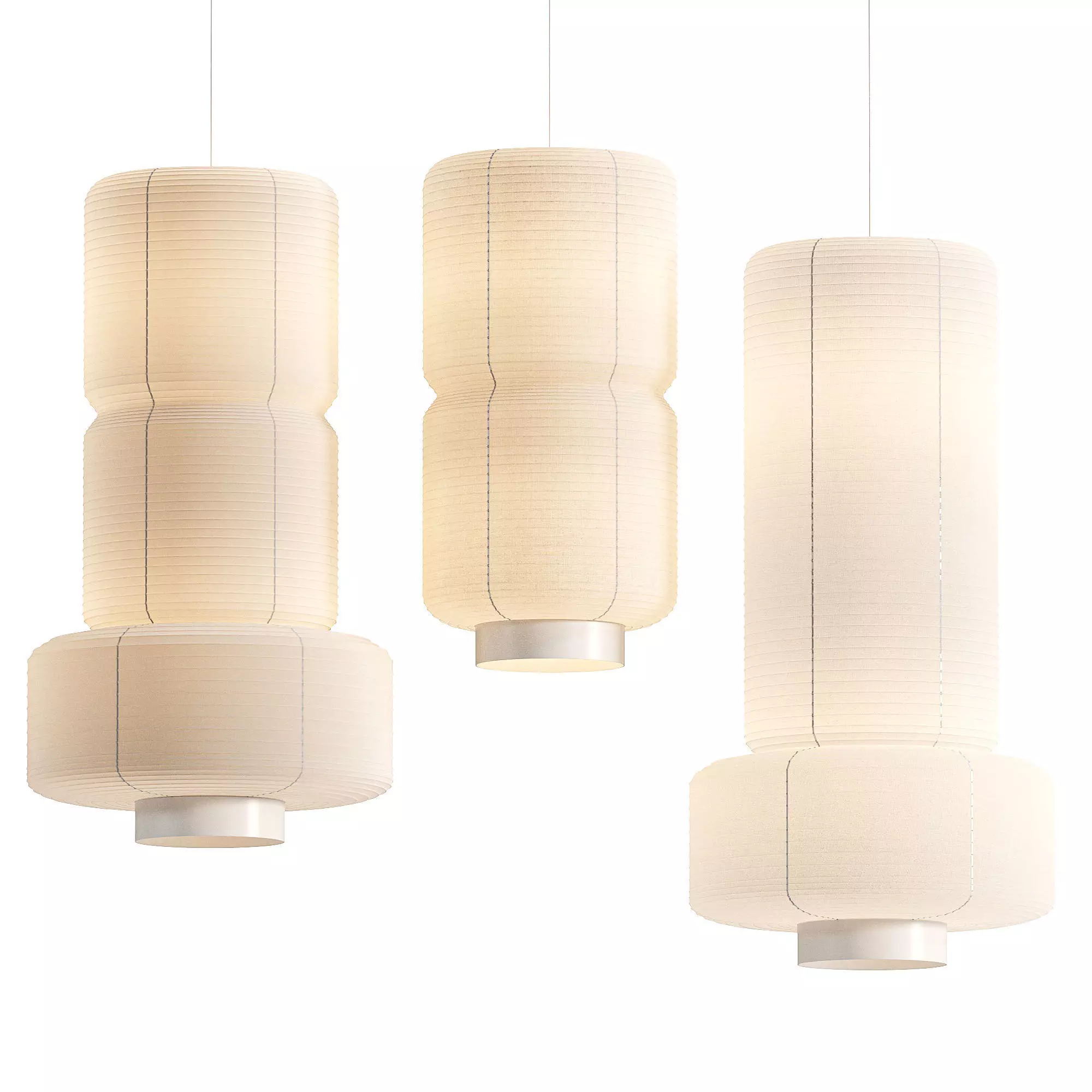 William Rice Paper Lamps 3D model_0