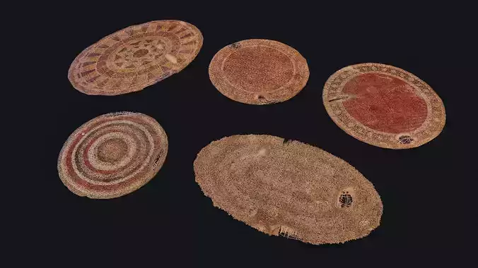 Small Carpets 6-10 Low-poly 3D model