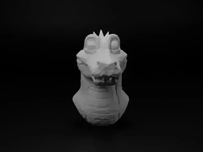 Alligator Animal Low Poly
