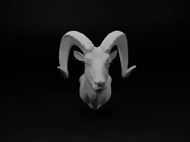Bighorn Sheep Animal Low Poly