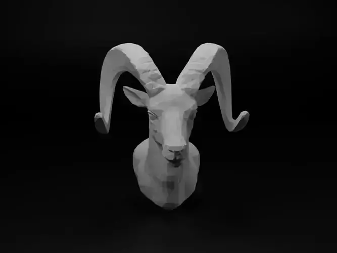 Bighorn Sheep Animal Low Poly