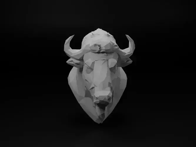 Bison Animal Low Poly
