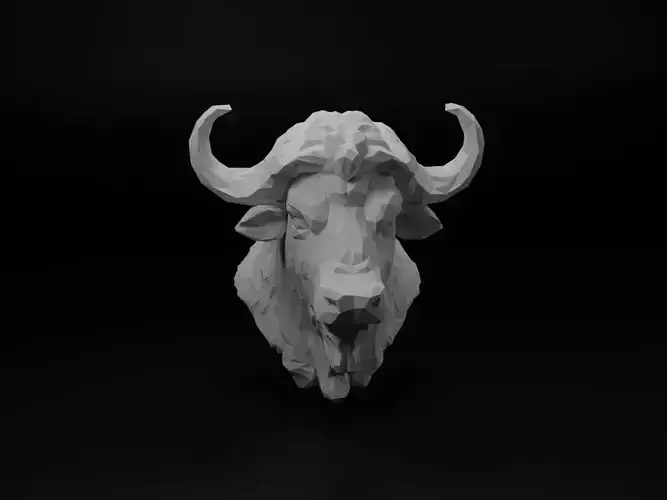 Bison Animal Low Poly