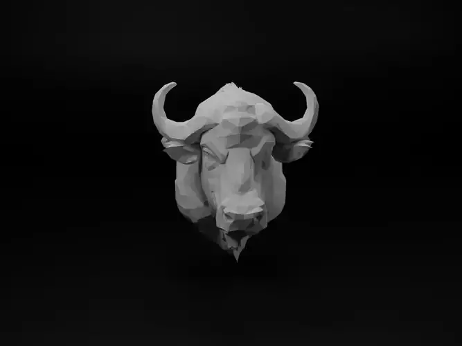 Bison Animal Low Poly