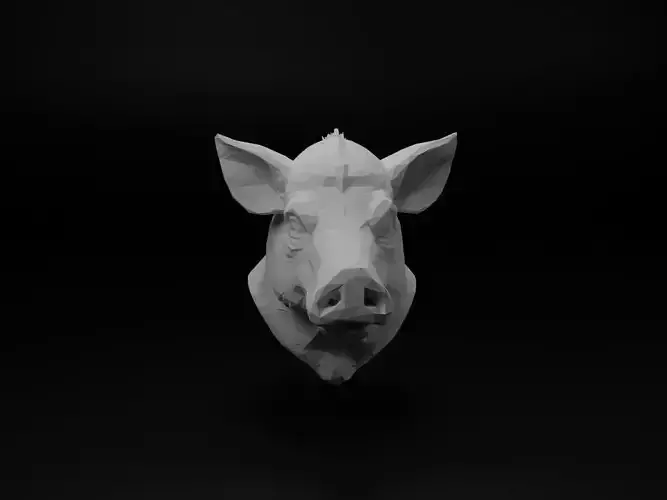 Boar Animal Low Poly