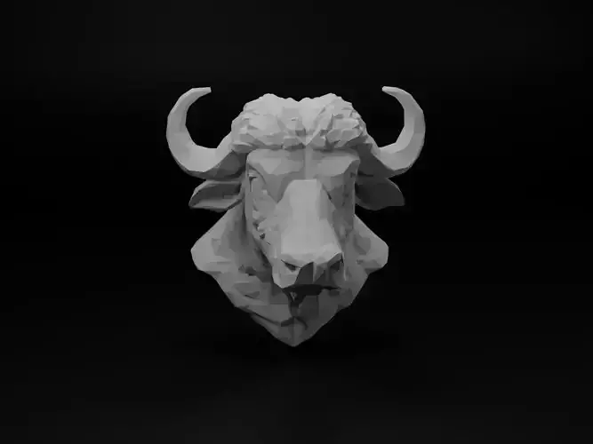 Buffalo Animal Low Poly
