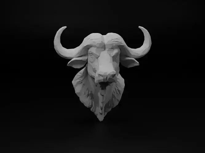 Buffalo Animal Low Poly