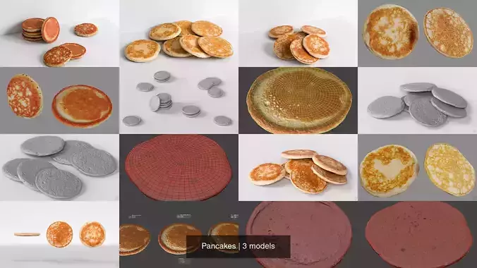 Pancakes 3D Model Collection