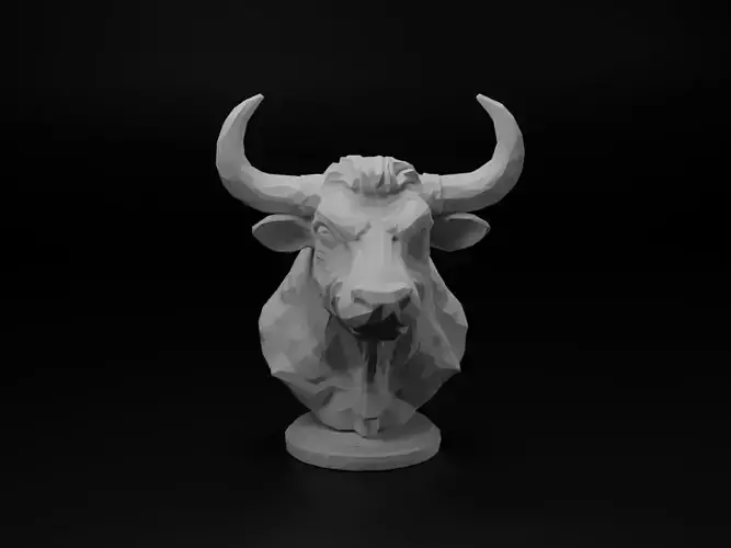 Bull Animal Low Poly