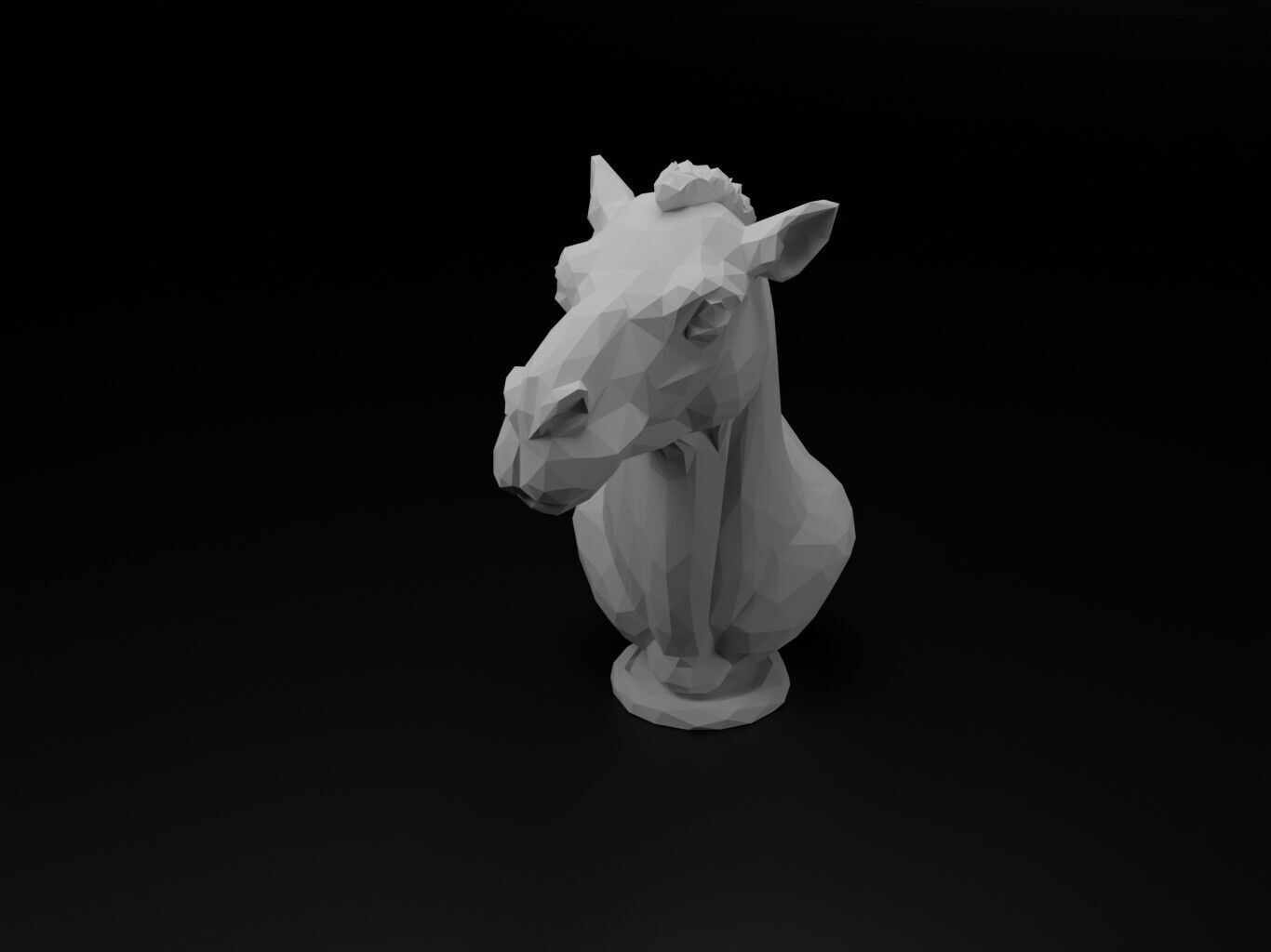 Camel Animal Low Poly 3D print model_2