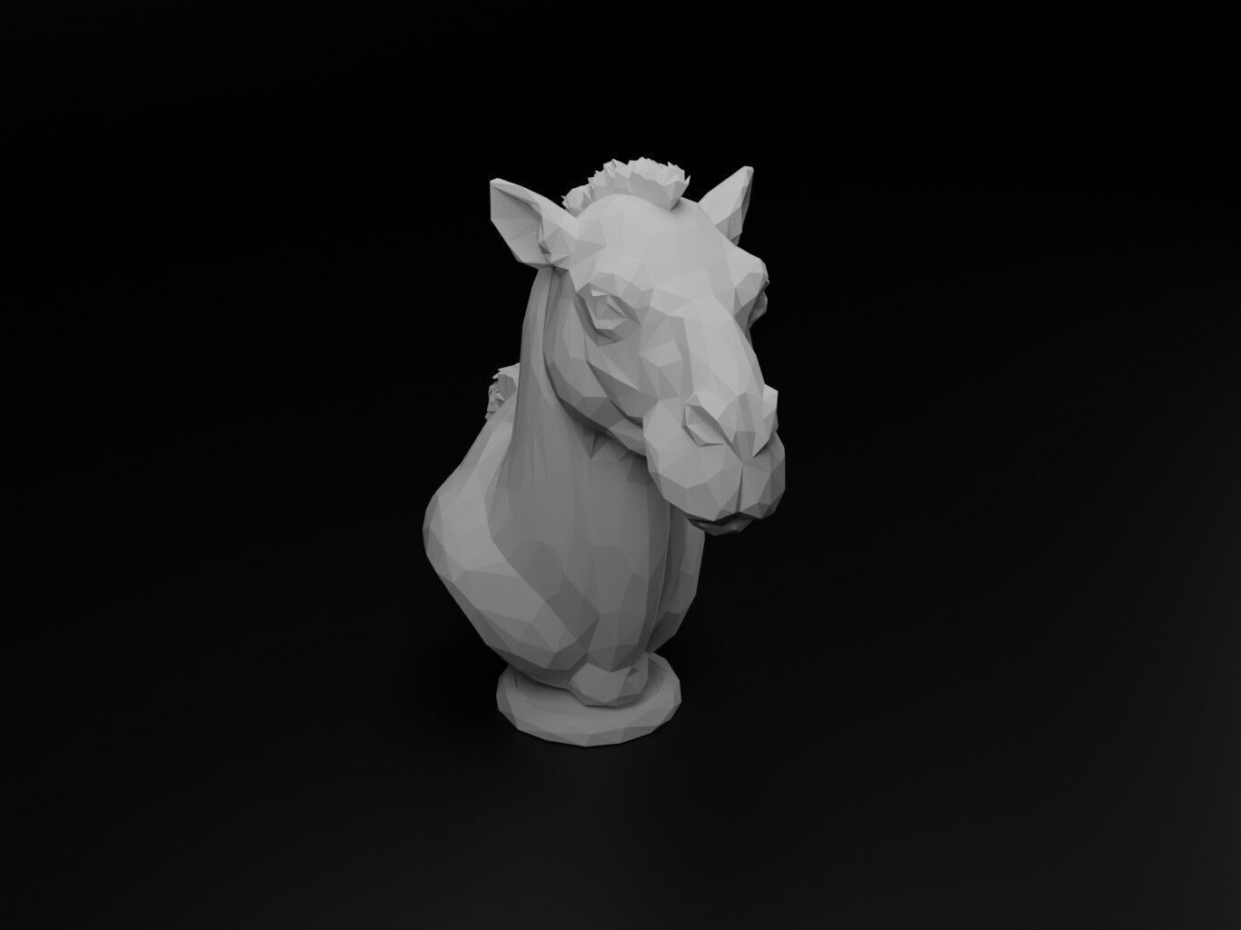 Camel Animal Low Poly 3D print model_1
