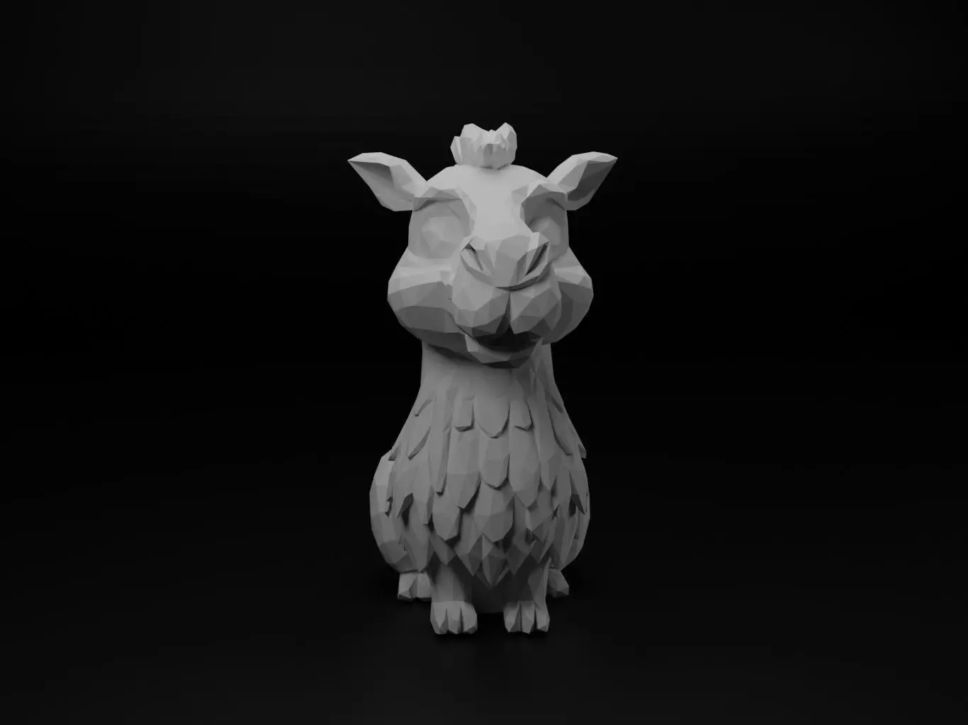 Camel Animal Low Poly 3D print model_0