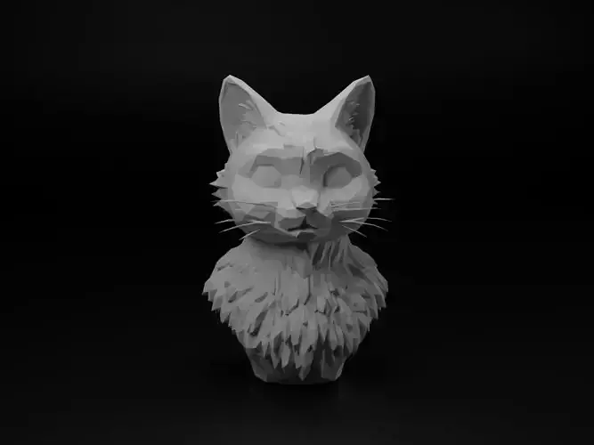 Cat Animal Low Poly