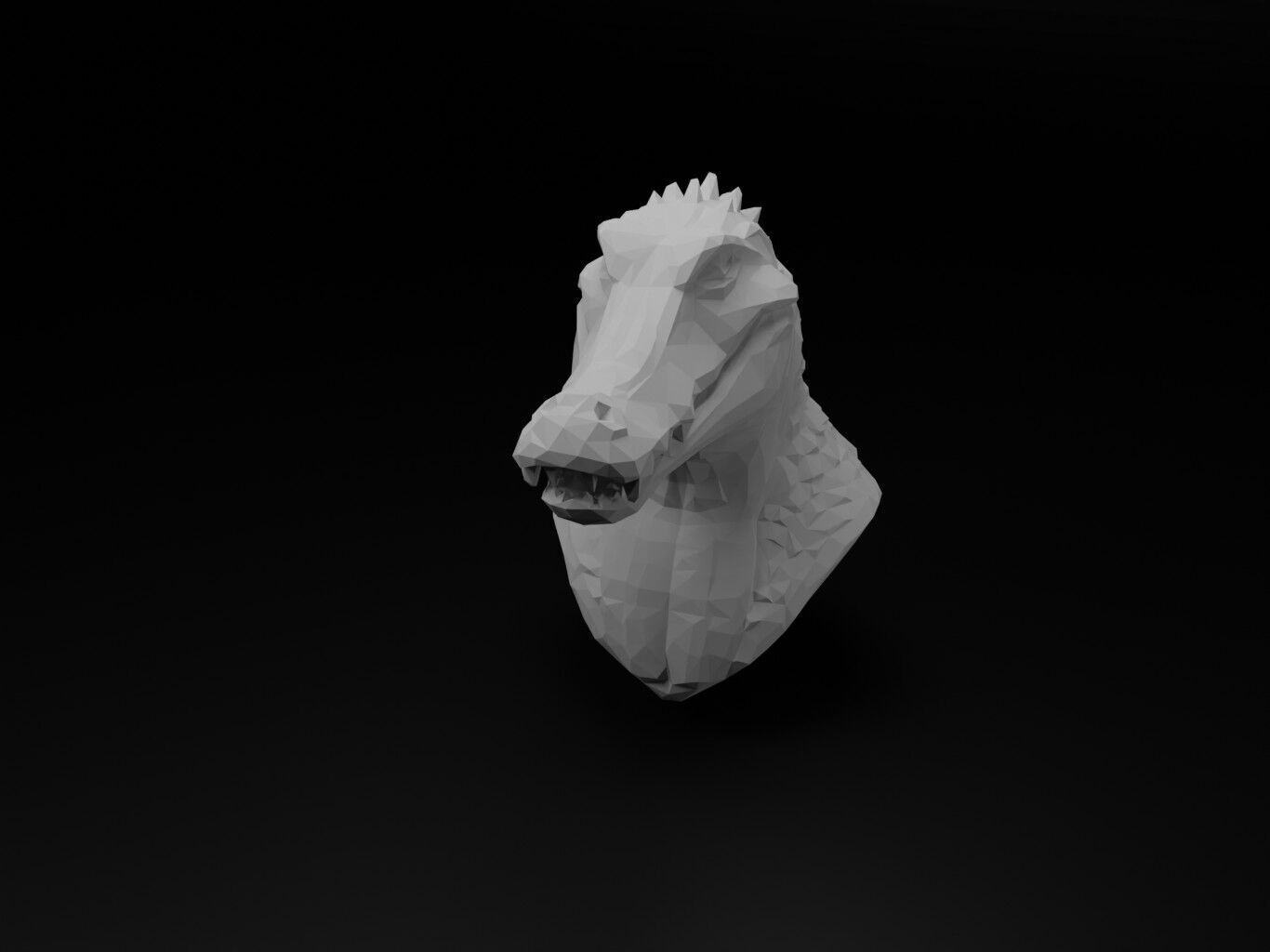 Crocodile Animal Low Poly 3D print model_2