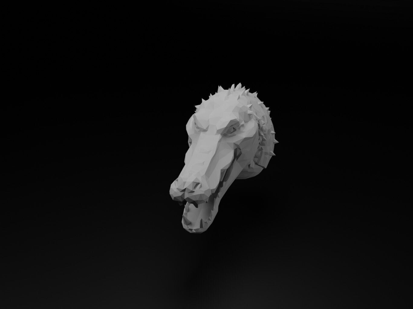 Crocodile Animal Low Poly 3D print model_2