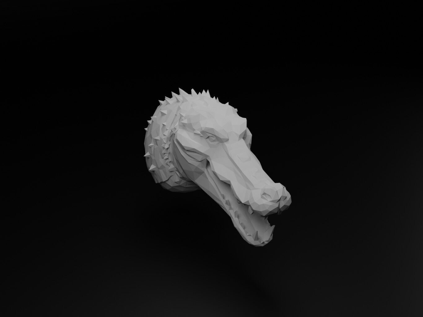 Crocodile Animal Low Poly 3D print model_1