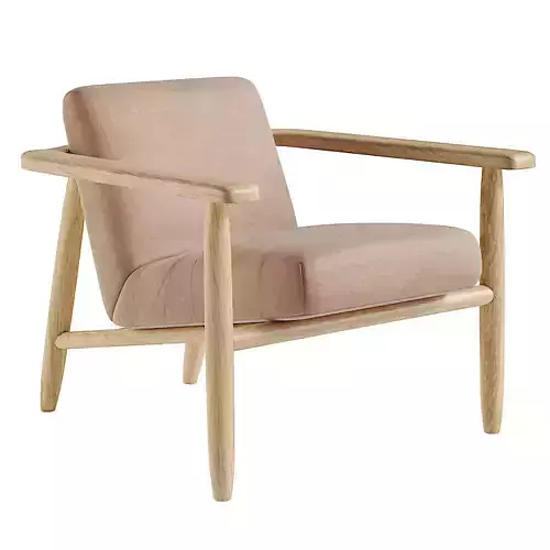 Trabel Wood Frame Leather Chair