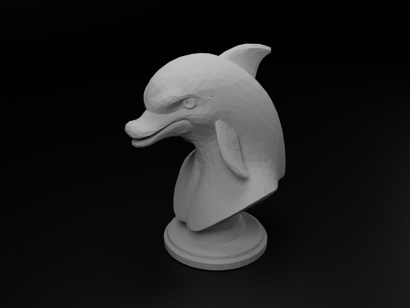 Dolphin Animal Low Poly 3D print model_1