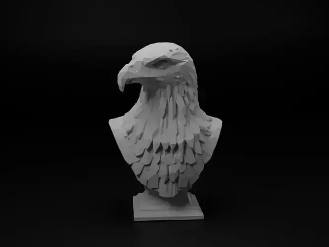 Eagle Animal Low Poly