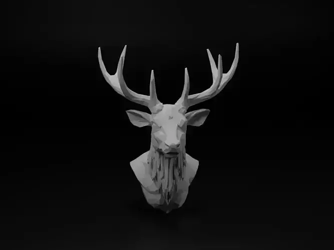 Elk Animal Low Poly