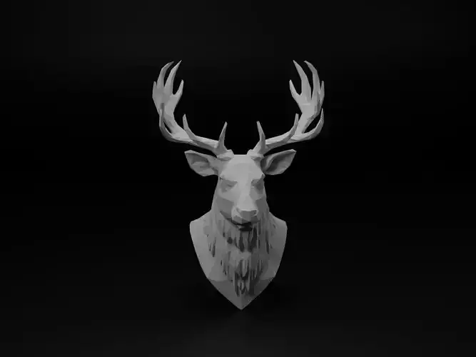 Elk Animal Low Poly