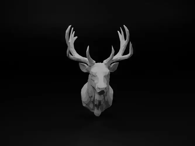 Elk Animal Low Poly