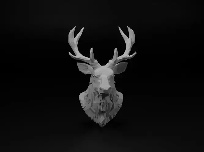 Elk Animal Low Poly
