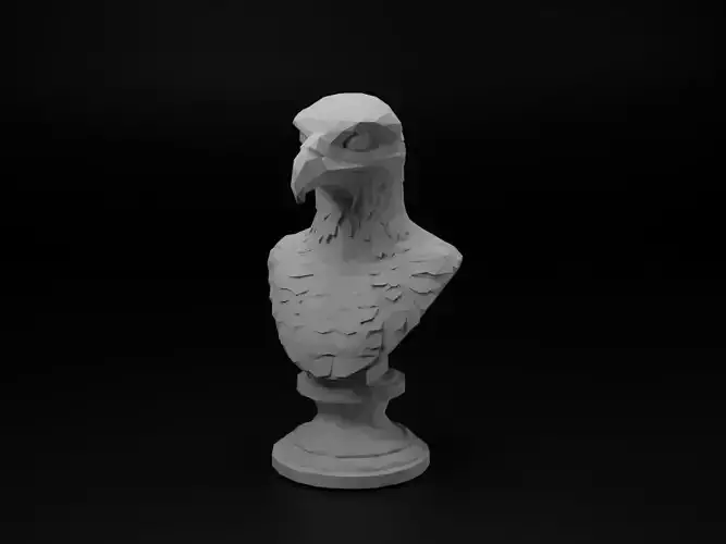 Falcon Animal Low Poly