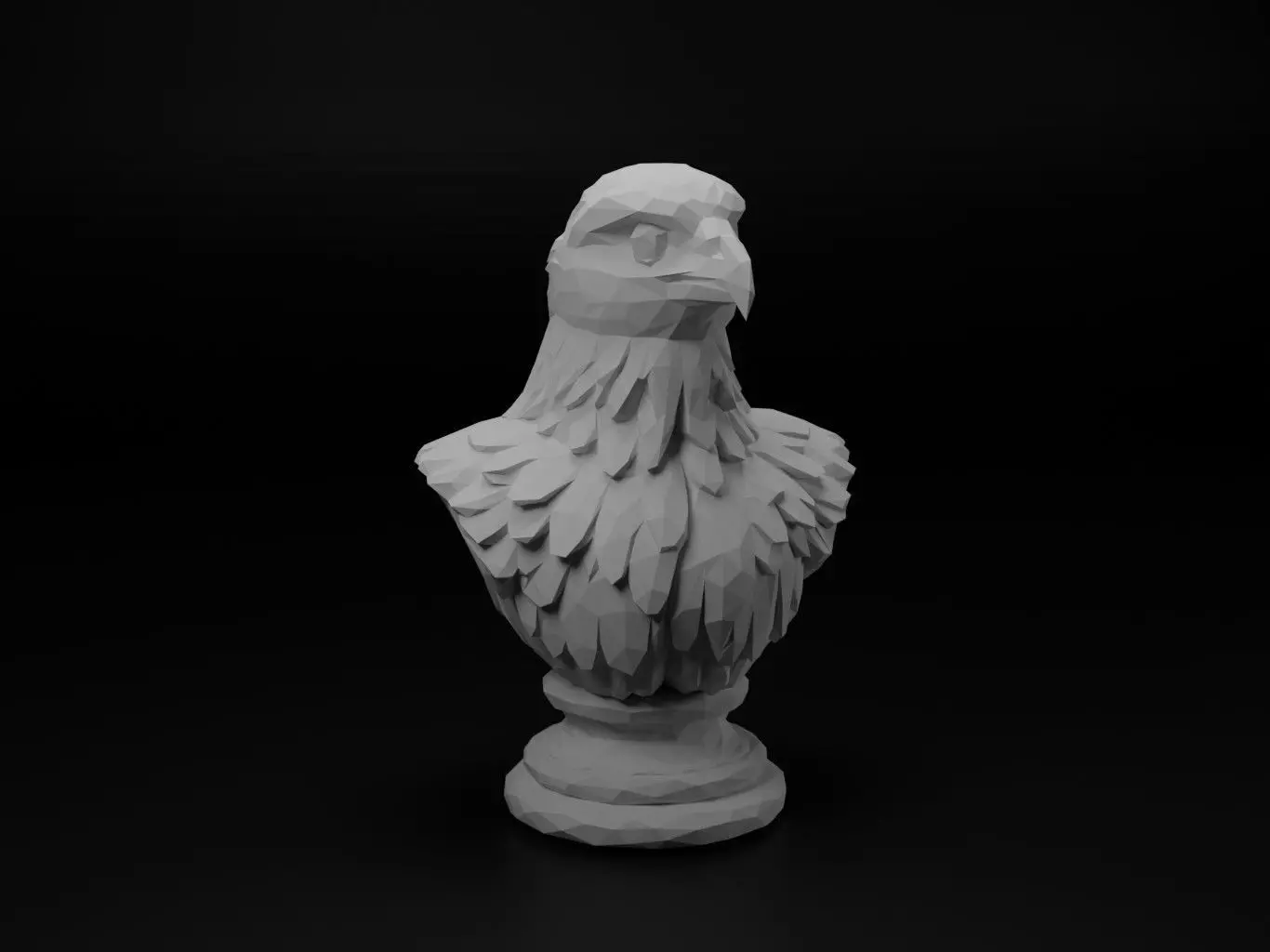 Falcon Animal Low Poly 3D print model_0